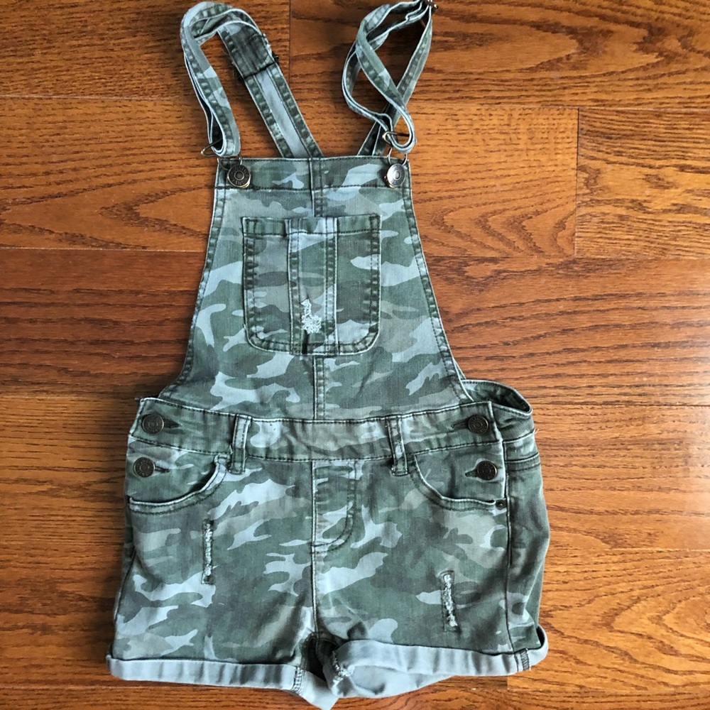 Justice Camo Overall Shorts
